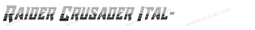 Raider Crusader Ital字体转换